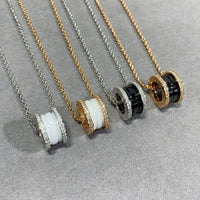 [Solara Jewelry]ZERO 1 DIAMOND CERAMIC NECKLACE