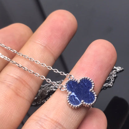 [Solara Jewelry]CLOVER PIETERSITE SILVER LONG NECKLACE