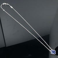 [Solara Jewelry]CLOVER PIETERSITE SILVER LONG NECKLACE