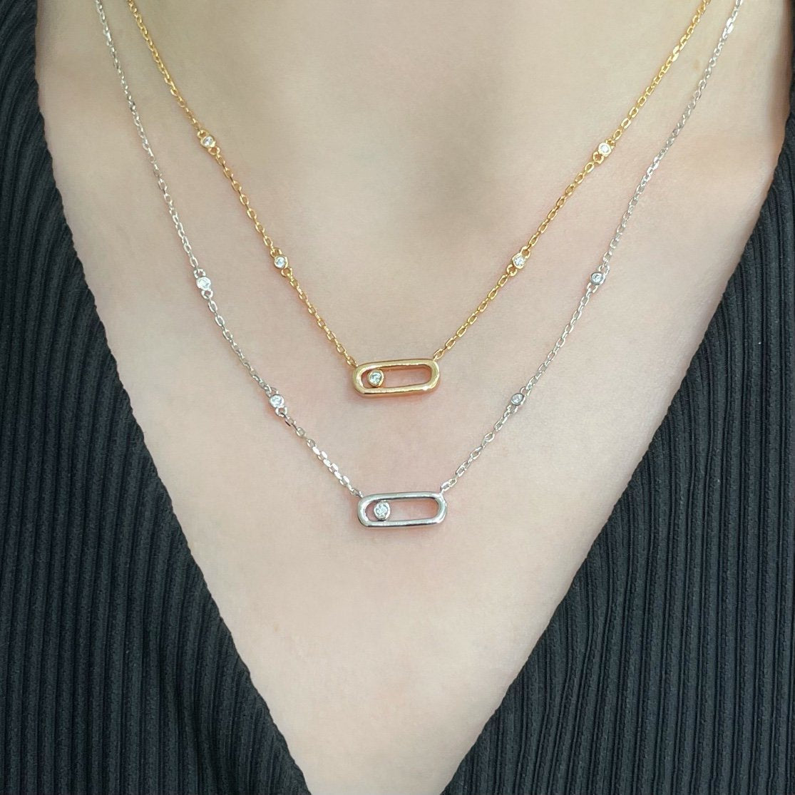 [Solara jewelry]MOVE UNO DIAMOND NECKLACE