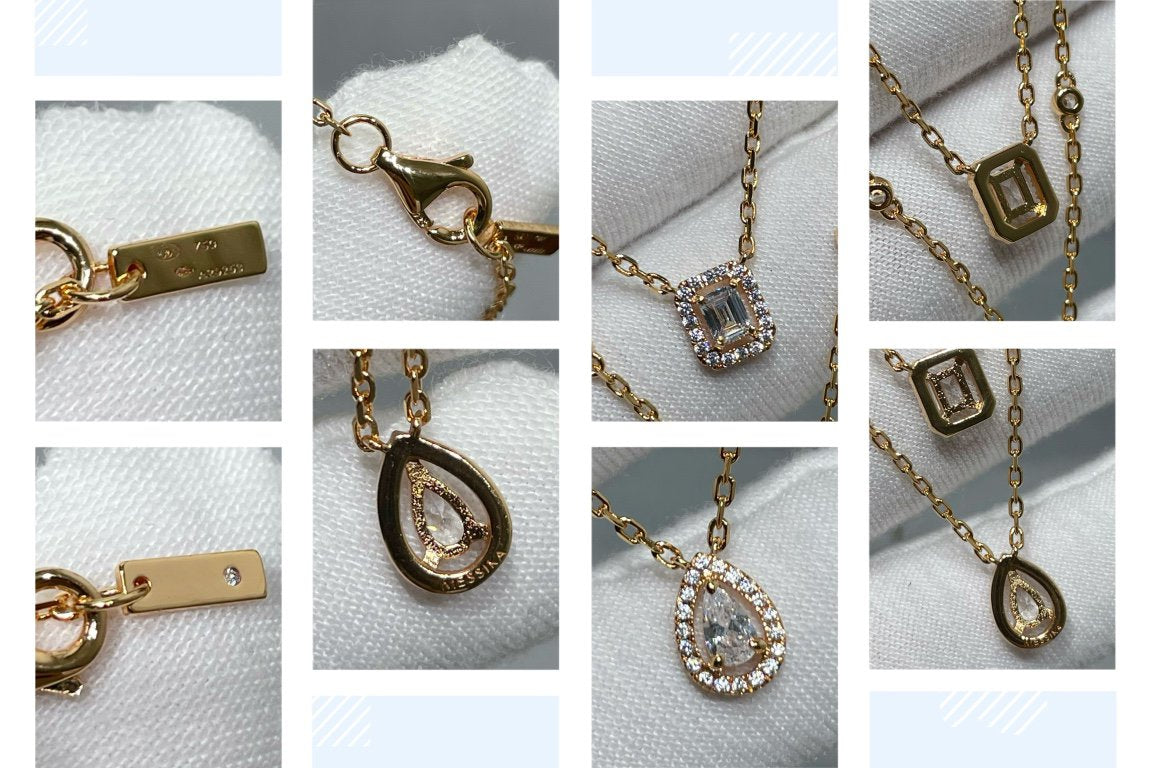 [Solara jewelry]MY TWIN 2 ROW DIAMOND NECKLACE