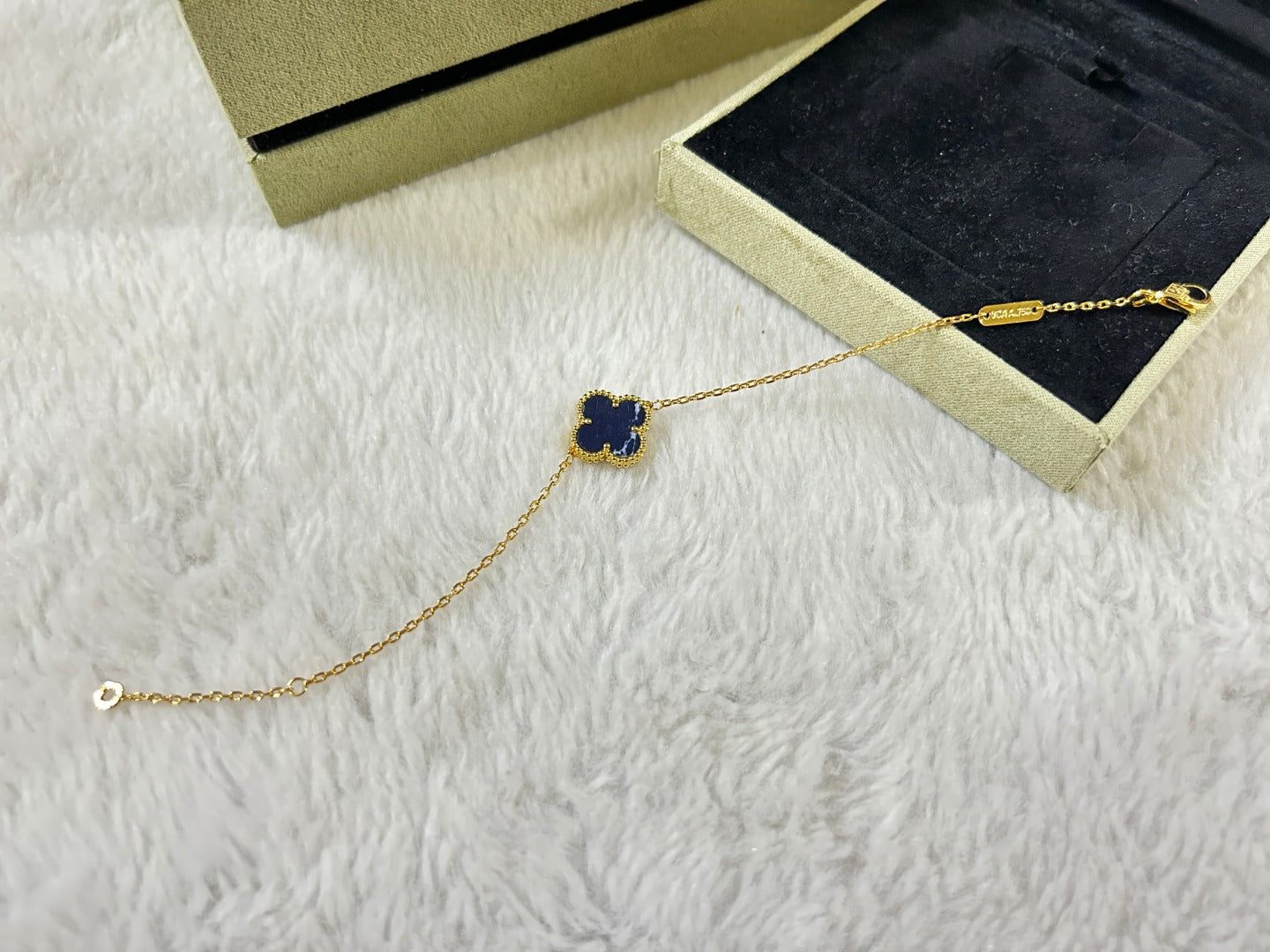[Solara Jewelry]CLOVER 1 MOTIF PIETERSITE BRACELET