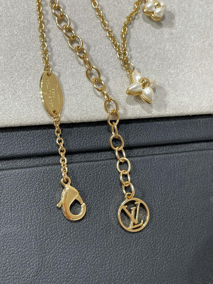 [Solara Jewelry]FLOWERGRAM GOLD MOP DOUBLE ROW NECKLACE