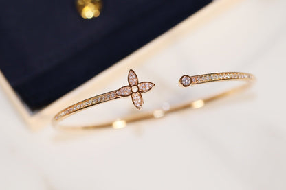 [Solara Jewelry]IDYLLE GOLD OPEN BRACELET DIAMOND PAVED