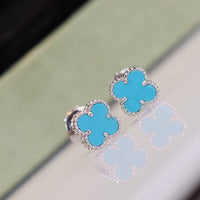 [Solara Jewelry]KLEE MINI TÜRKIS SILBER OHRSTECKER