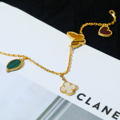 [Solara Jewelry]LUCKY SPRING 5 MOTIF GOLD BRACELET
