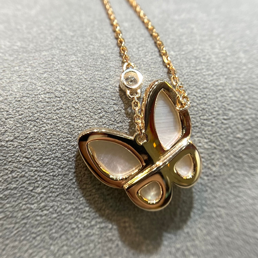 [Solara Jewelry]BUTTERFLY MOP DIAMOND NECKLACE