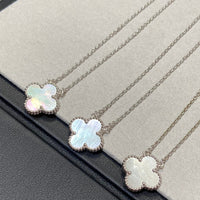 [Solara Jewelry]CLOVER MEDIUM SILBER WEISS MOP HALSKETTE