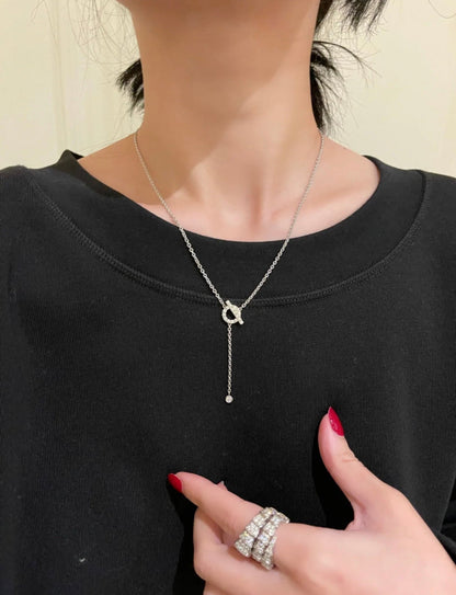 [Solara Jewelry]FINESSE SILVER DIAMOND NECKLACE