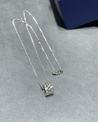 [Solara Jewelry]BEE LOVE DIAMOND PAVED 3 ROW NECKLACE