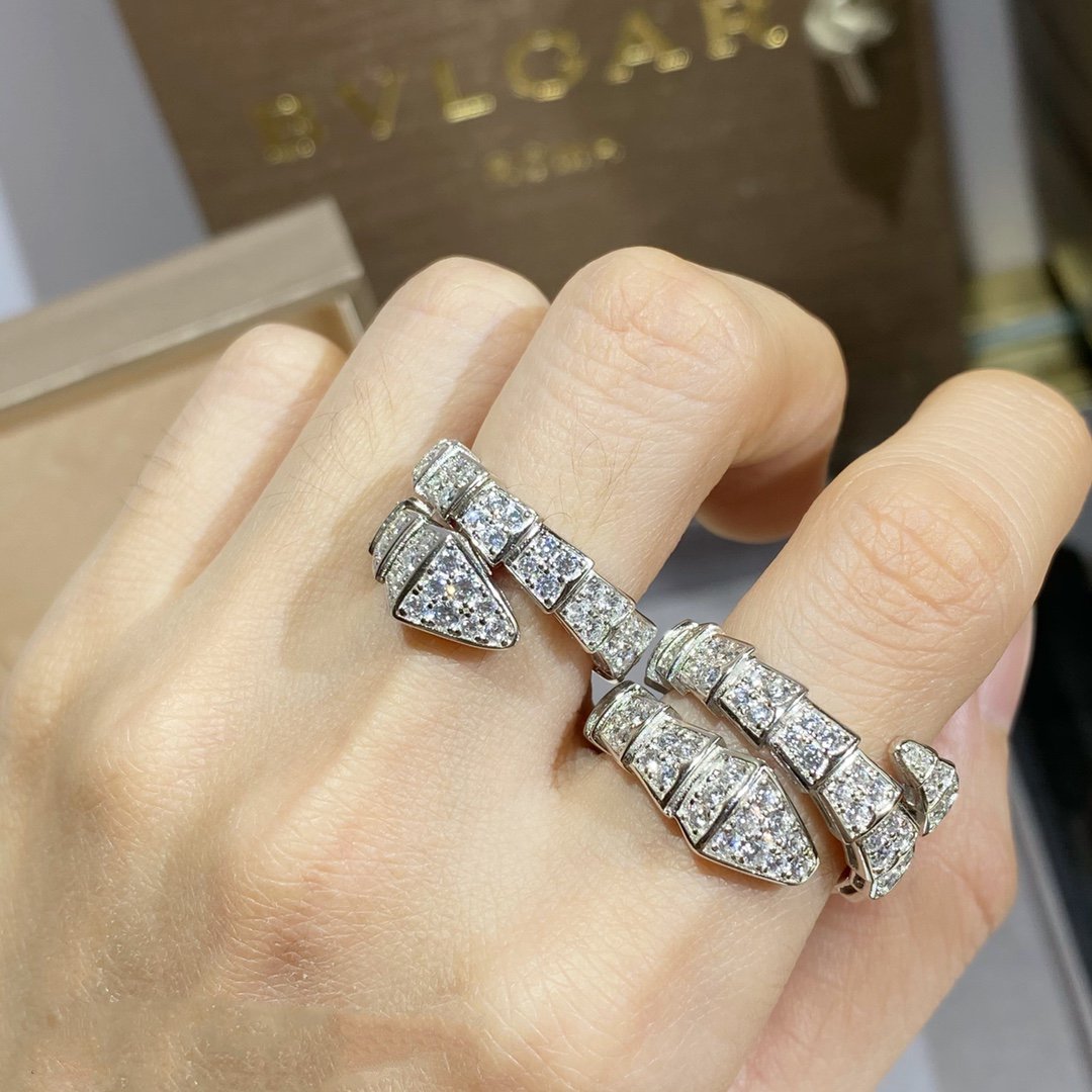 [Solara Jewelry]SERPENTI RING SILVER DIAMOND PAVED
