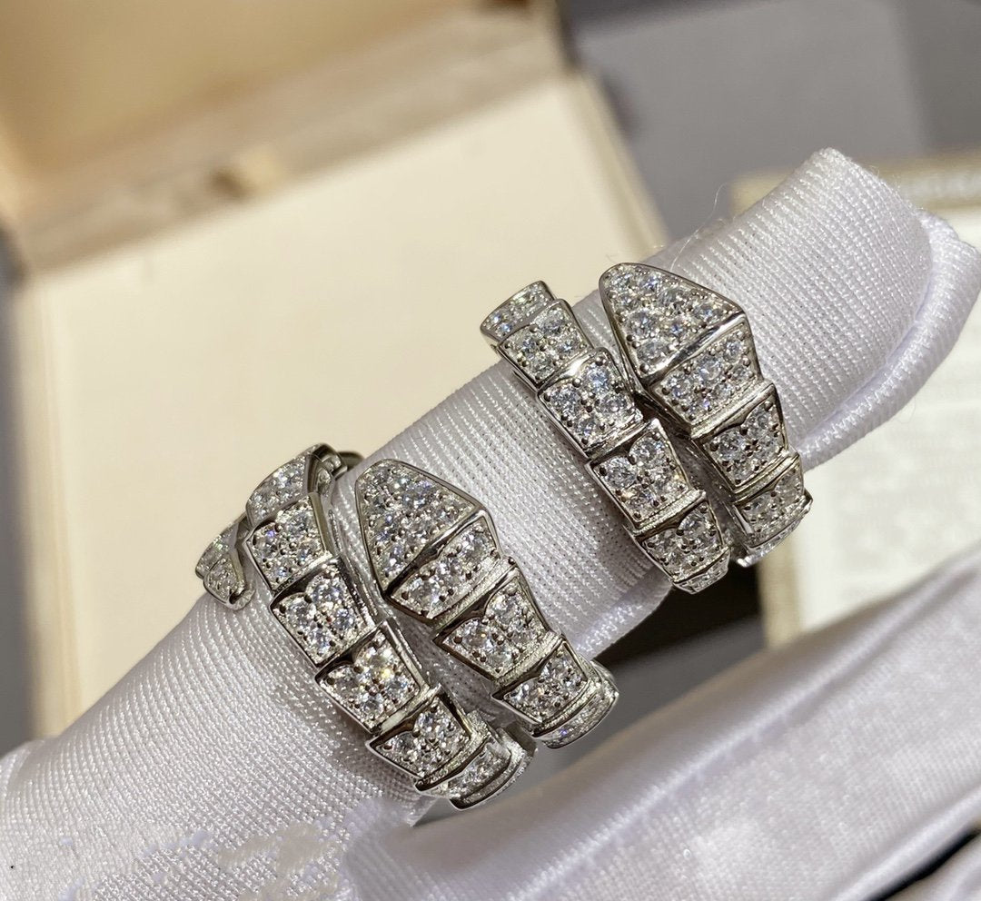 [Solara Jewelry]SERPENTI RING SILVER DIAMOND PAVED