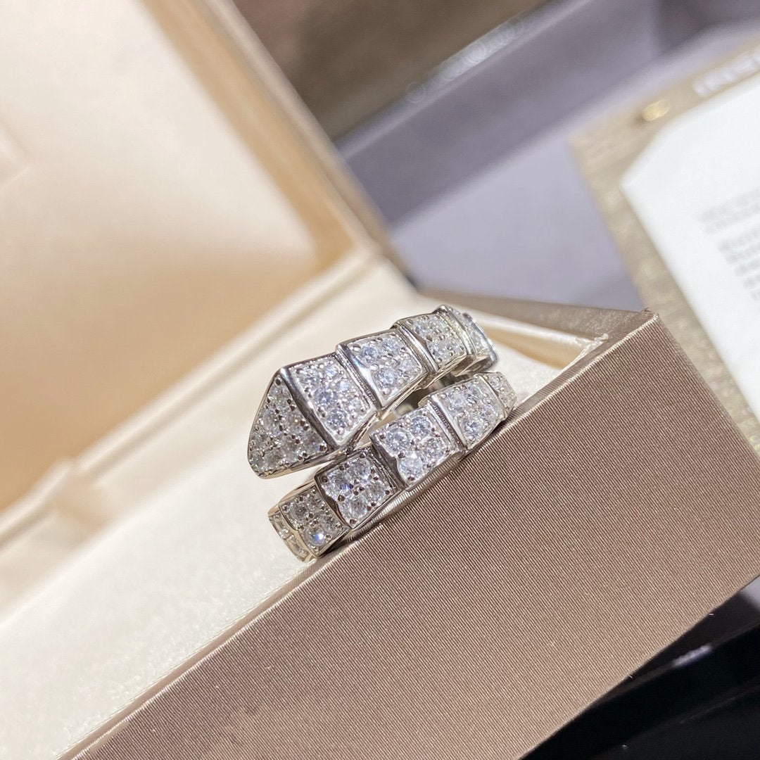 [Solara Jewelry]SERPENTI RING SILVER DIAMOND PAVED