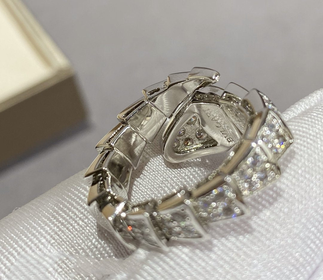 [Solara Jewelry]SERPENTI LARGE RING SILVER DIAMOND PAVED