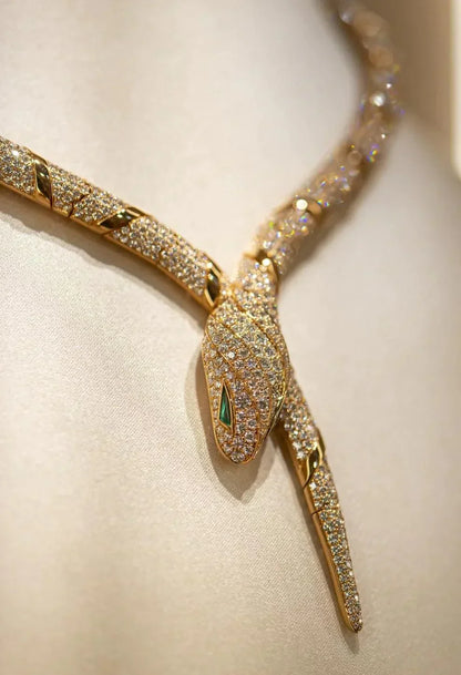 [Solara Jewelry]HAUTE COUTURE GOLD SERPENTI NECKLACE