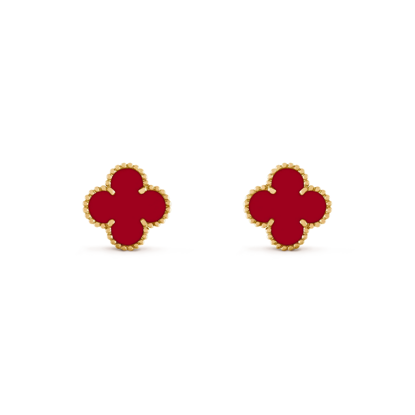 [Solara Jewelry]CLOVER MEDIUM 1 MOTIFS CARNELIAN  EARRINGS