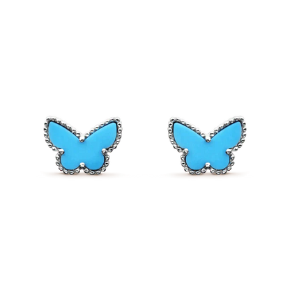 [Solara Jewelry]BUTTERFLY TURQUOISE EARRINGS SILVER