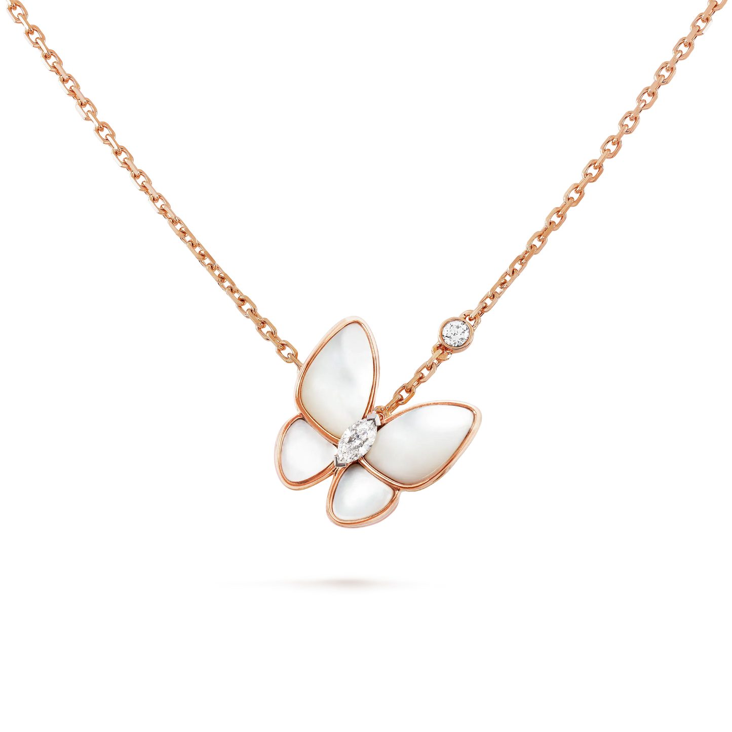 [Solara Jewelry]BUTTERFLY MOP DIAMOND NECKLACE