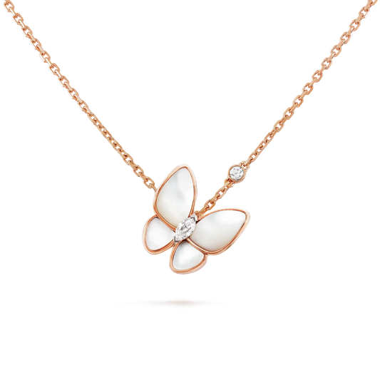 [Solara Jewelry]BUTTERFLY MOP DIAMOND NECKLACE