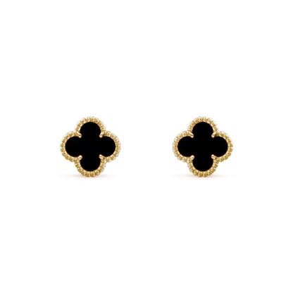 [Solara Jewelry]CLOVER MINI 9.5MM BLACK MOP EARRINGS