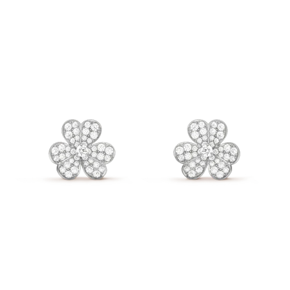 [Solara Jewelry]CLOVER COMOS DIAMOND EARRINGS SILVER