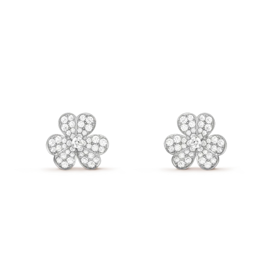 [Solara Jewelry]CLOVER COMOS DIAMOND EARRINGS SILVER
