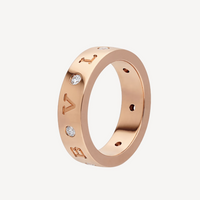 [Solara Jewelry]ZERO 1 ESSENTIAL PINK GOLD BAND WITH DIAMONDS RING