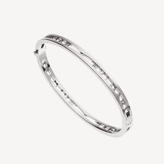 [Solara Jewelry]ZERO 1 SPIRAL LOGO SILVER BRACELET