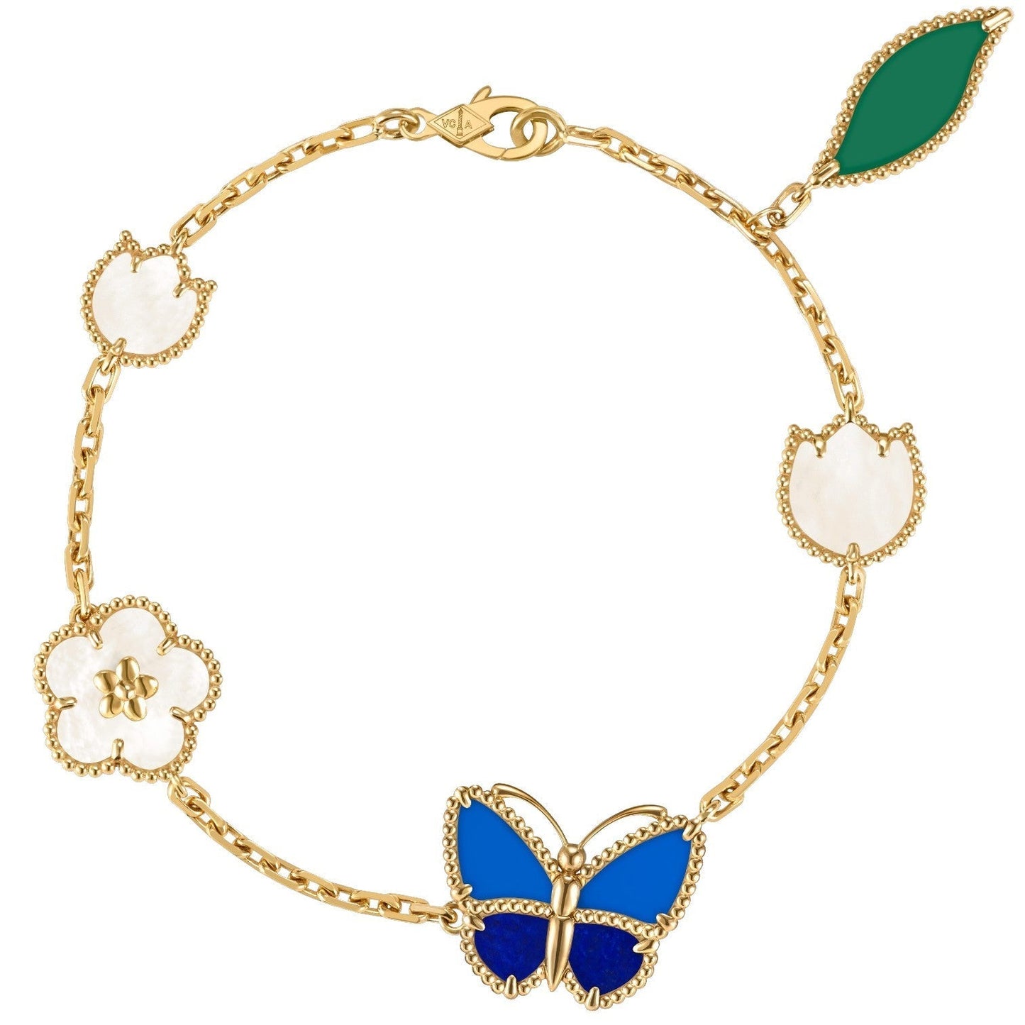 [Solara jewelry]LUCKY SPRING BUTTERFLY 5 MOTIF BRACELET