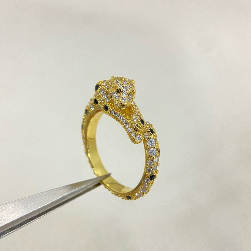 [Solara jewelry]Pave Panther Head Ring image 4