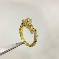 [Solara jewelry]Pave Panther Head Ring image 4