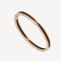 [Solara Jewelry]ZERO 1 PINK GOLD WITH BLACK CERAMIC BRACELET
