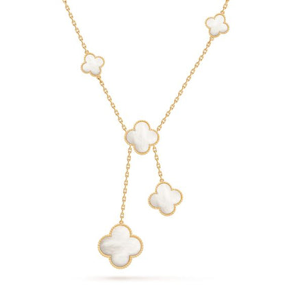 [Solara Jewelry]CLOVER MOTHER OF PEARL NECKLACE 6 MOTIF