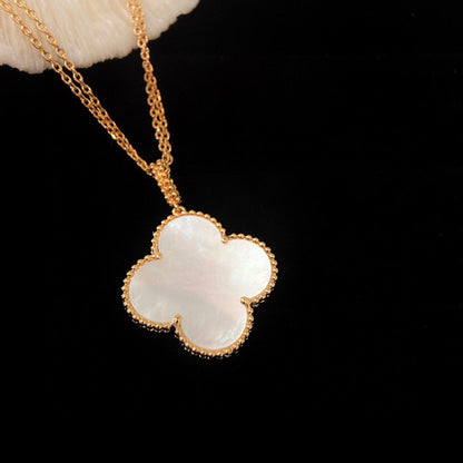 [Solara Jewelry]CLOVER 25MM MOP LARGE PENDANT NECKLACE