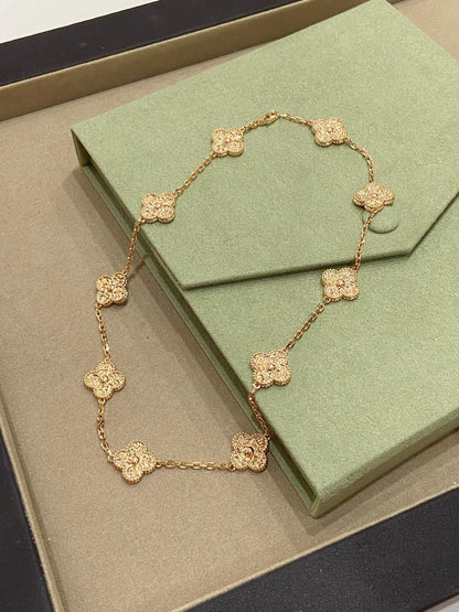 [Solara Jewelry]CLOVERS THE 10-MOTIFS NECKLACE