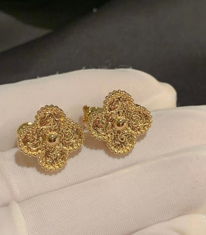 [Solara Jewelry]CLOVER MEDIUM 1 MOTIFS LAVA EARRINGS