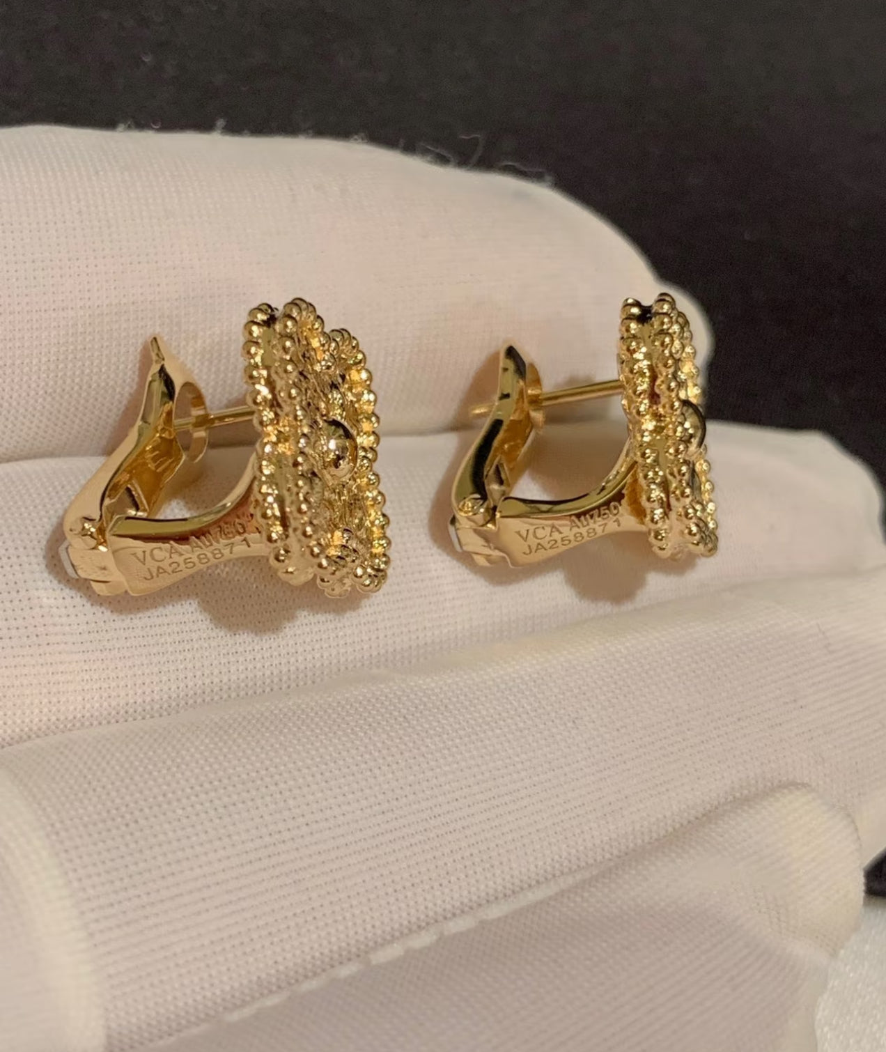 [Solara Jewelry]CLOVER MEDIUM 1 MOTIFS LAVA EARRINGS