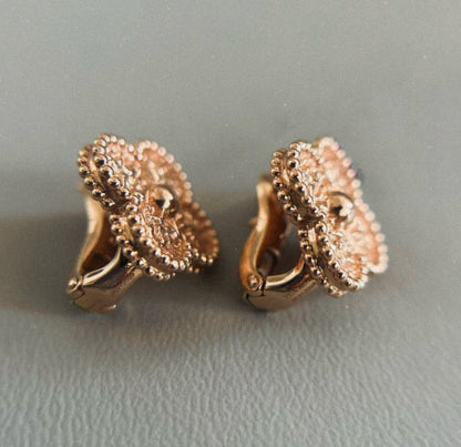 [Solara Jewelry]CLOVER MEDIUM 1 MOTIFS LAVA EARRINGS