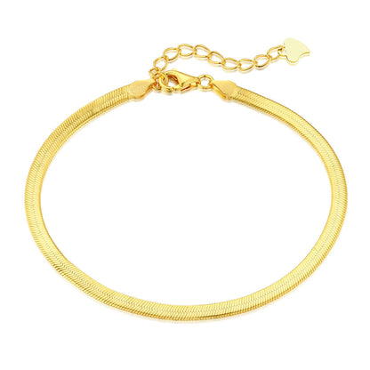 [Solara Jewelry]Flat Snake Bone Chain Blade Necklace