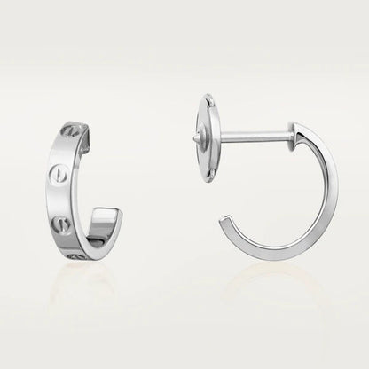 [Solara Jewelry]LOVE EARRINGS 2.65MM SILVER