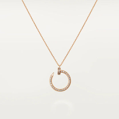 [Solara Jewelry]JUSTE NECKLACE PINK GOLD DIAMONDS