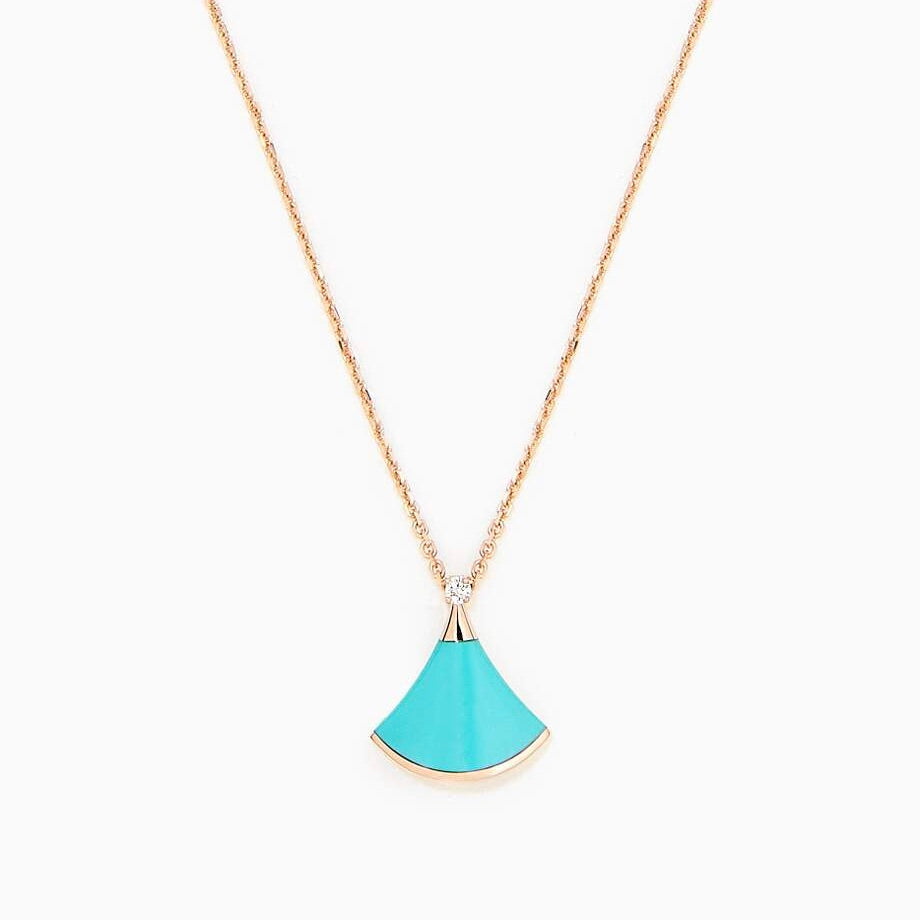 [Solara Jewelry]DREAM NECKLACE TURQUOISE PINK GOLD