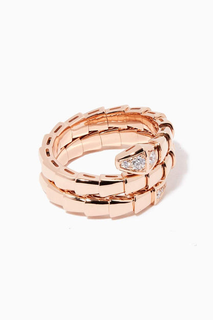 [Solara Jewelry]SERPENTS DOUBLE ROW DIAMOND RING