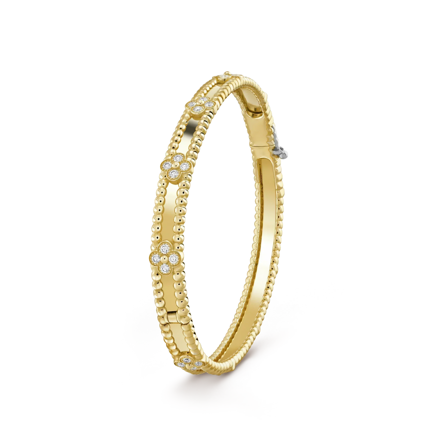 [Solara Jewelry]CLOVER BRACELET 4MM DIAMONDS