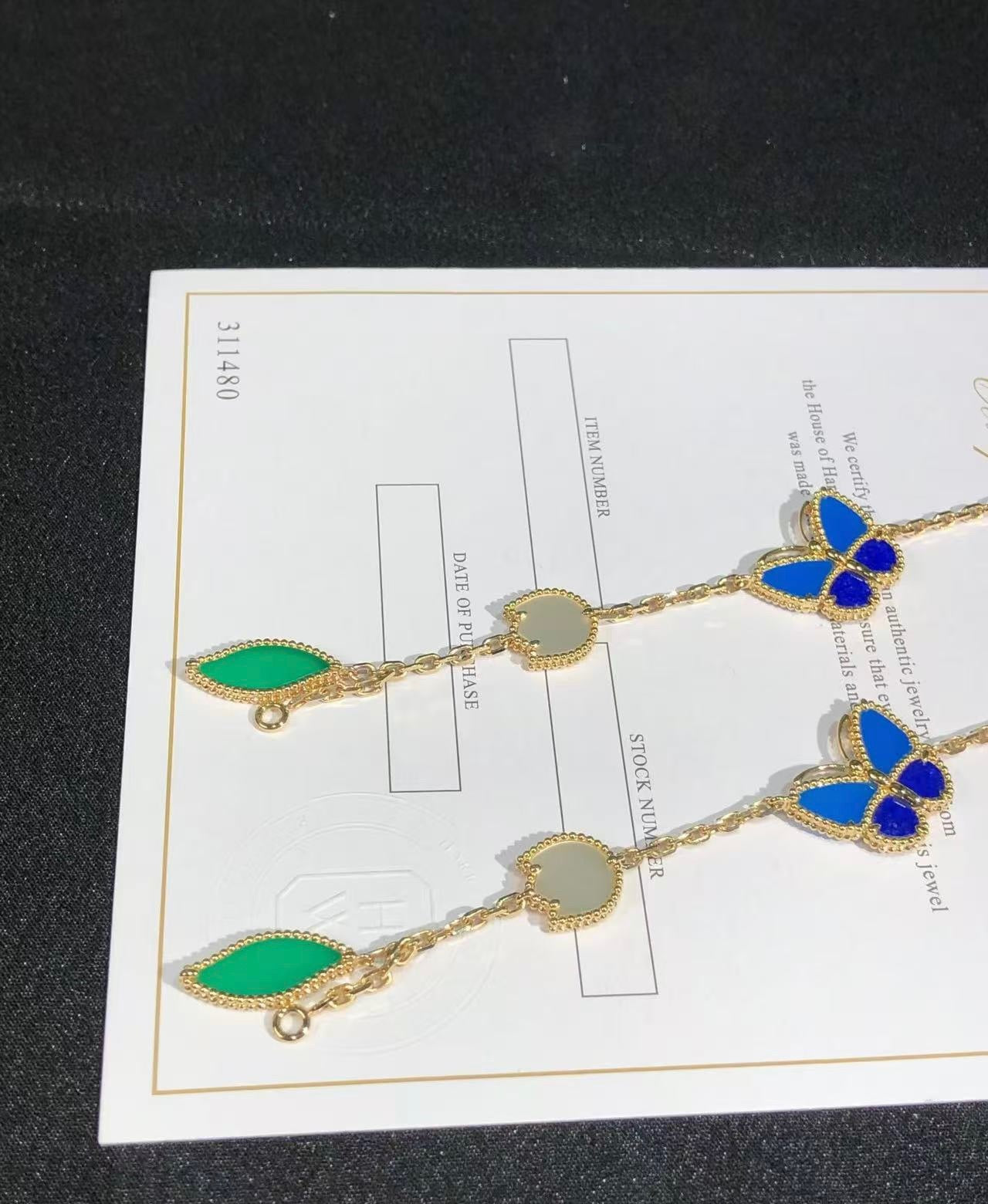 [Solara Jewelry]LUCKY SPRING BUTTERFLY 5 MOTIF BRACELET
