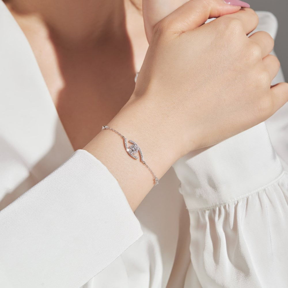 [Solara jewelry]Lucky Eye Pave-Set Diamond Bracelet