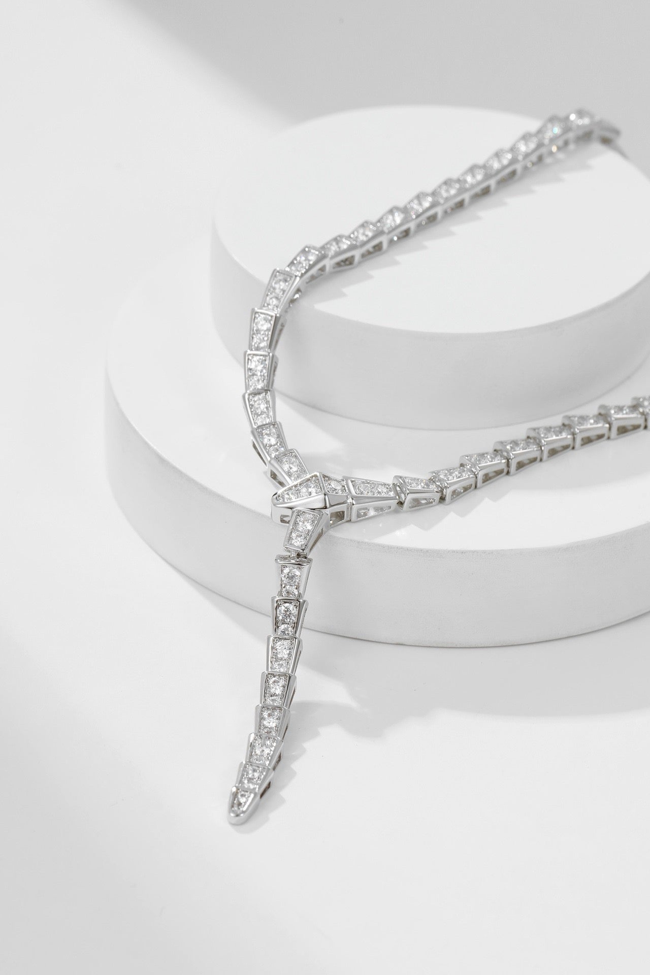 [Solara Jewelry]SERPENTI NECKLACE SILVER DIAMOND