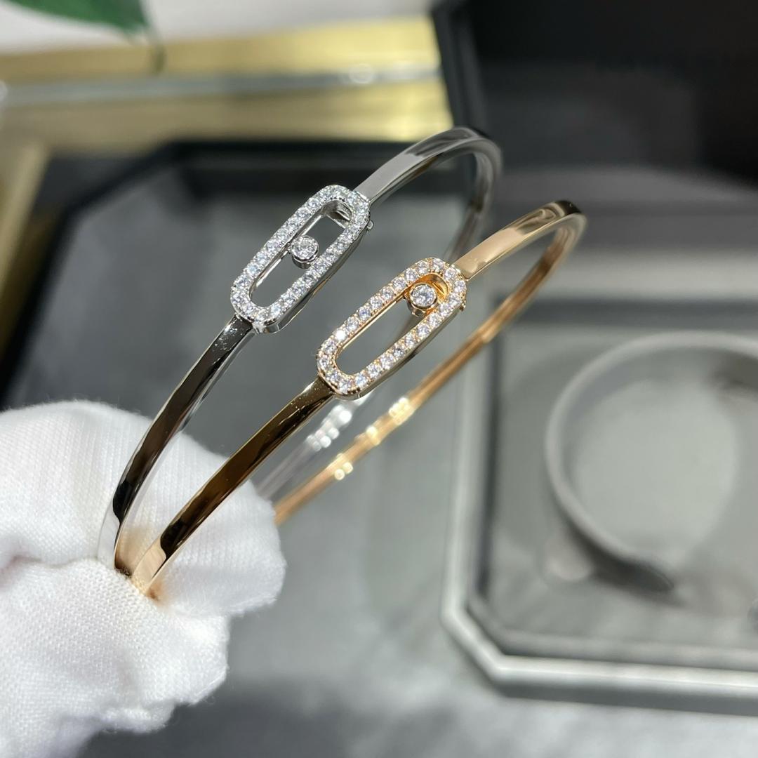 [Solara jewelry]Move Uno pavé flex bangle medium
