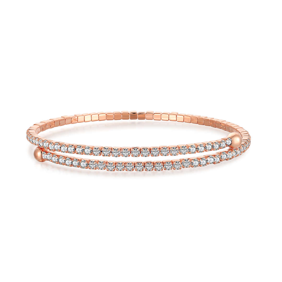 [Solara Jewelry]Row of Diamonds Round Fashion Bracelet