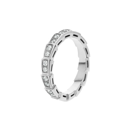 [Solara Jewelry]SERPENTI RING SILVER DIAMOND PAVED 3MM
